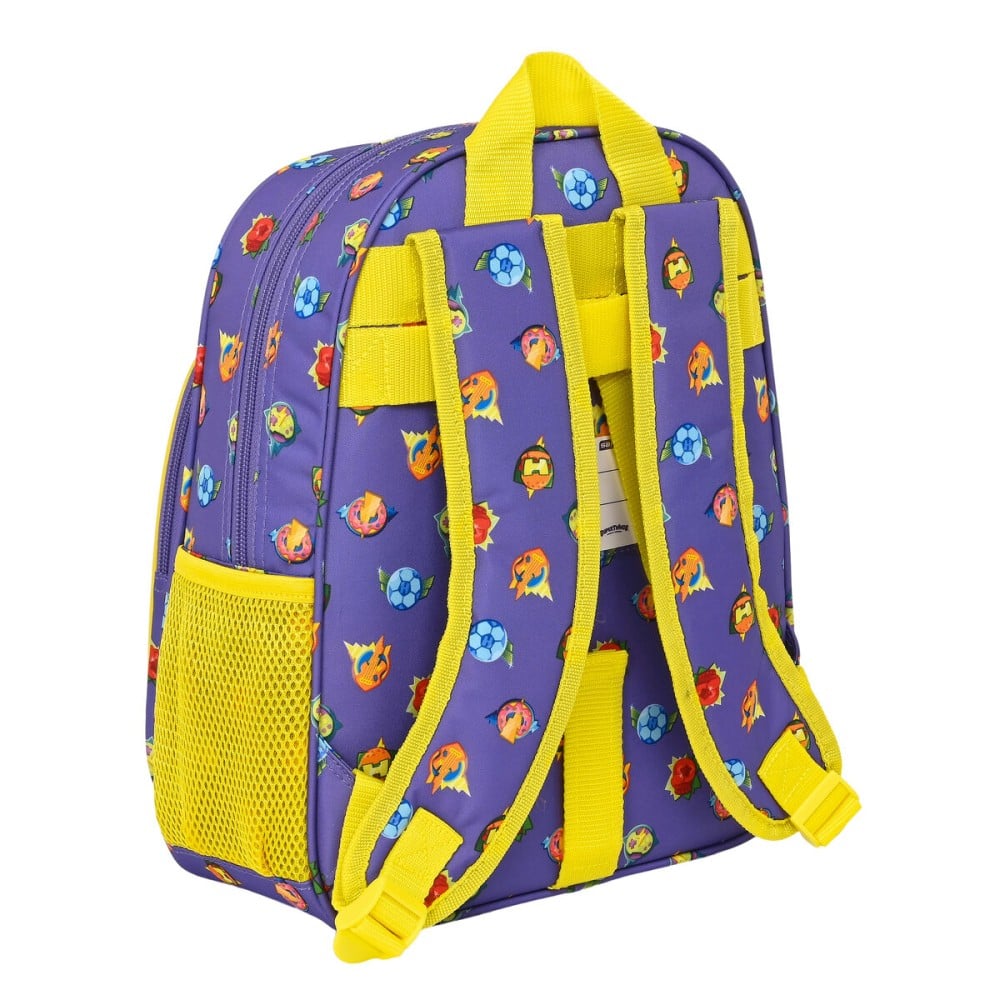 Cartable SuperThings Guardians of Kazoom Jaune Violet 27 x 33 x 10 cm