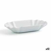 Plateau apéritif Quid Gastro Fun Blanc Céramique 20,5 x 11 x 3,5 cm (12 Unités) (Pack 12x)