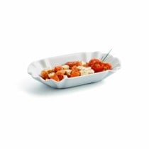 Plateau apéritif Quid Gastro Fun Blanc Céramique 20,5 x 11 x 3,5 cm (12 Unités) (Pack 12x)