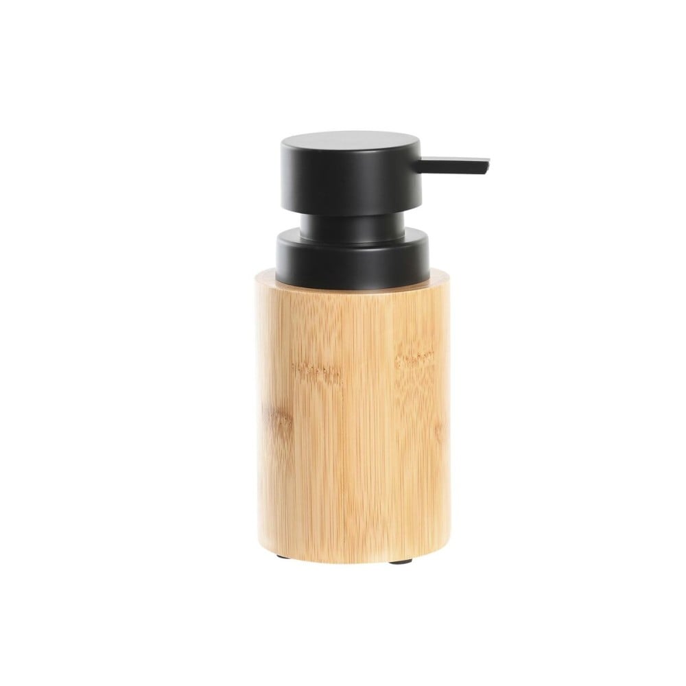 Soap Dispenser DKD Home Decor Black Natural Bamboo polypropylene Loft 8 x 8 x 16 cm