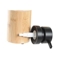 Soap Dispenser DKD Home Decor Black Natural Bamboo polypropylene Loft 8 x 8 x 16 cm