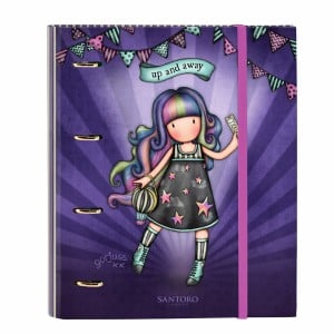 Ring binder Gorjuss Up and away Purple (27 x 32 x 3.5 cm)