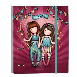 Ringbuch Gorjuss Fireworks Granatrot (27 x 32 x 3.5 cm)