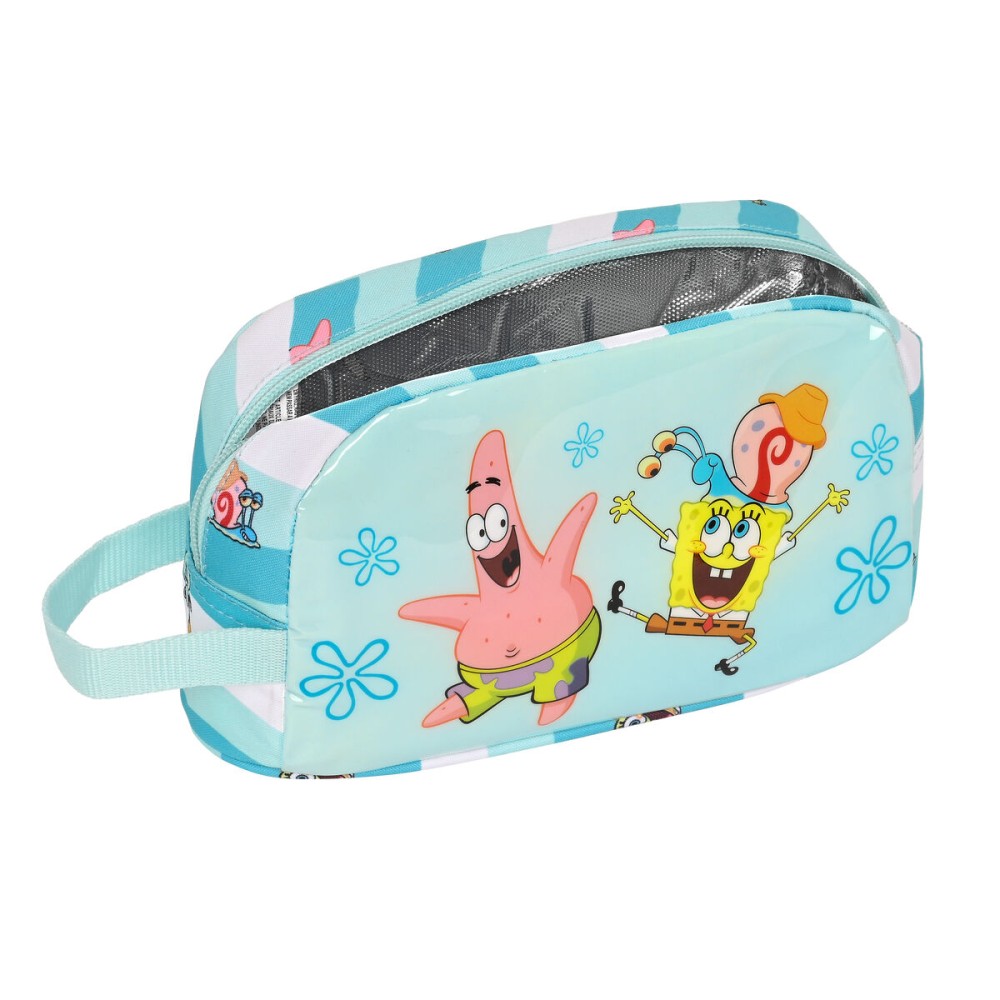 Sac glacière goûter Spongebob Stay positive Bleu Blanc (21.5 x 12 x 6.5 cm)