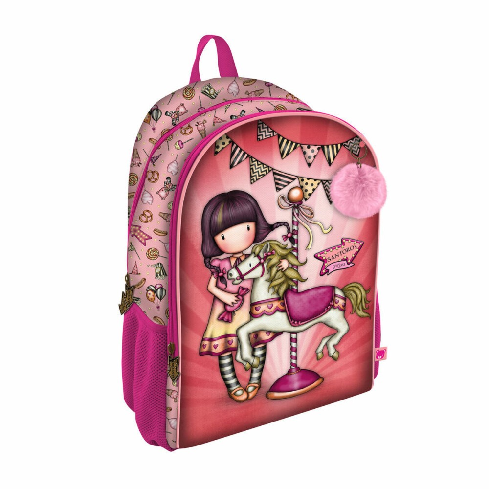 Schulrucksack Gorjuss Carousel Lachsfarben 31.5 x 44 x 22.5 cm