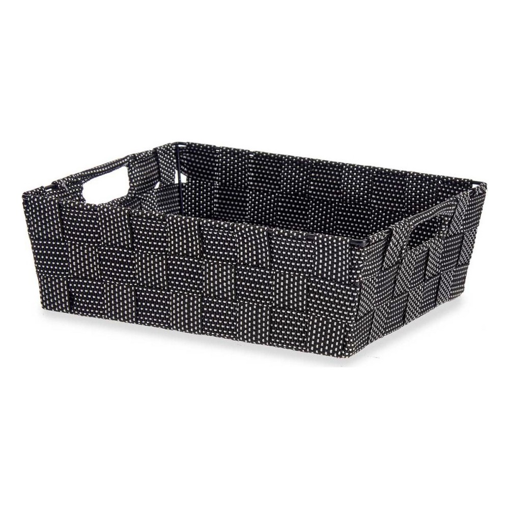 Basket Kipit Black Cloth 23 x 8 x 27 cm