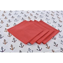 Tischwäsche-Set DKD Home Decor Blau Weiß Rot 150 x 150 x 0,5 cm (2 Stück)