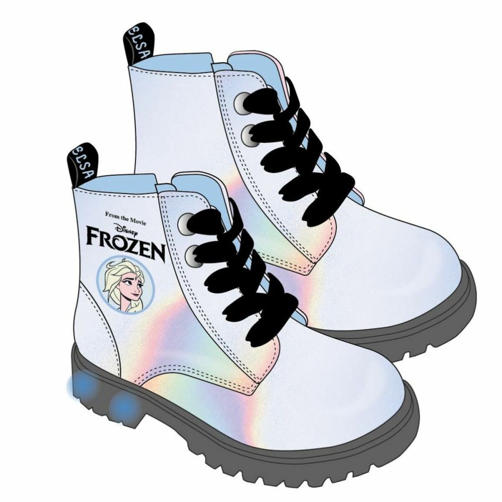 Kids Casual Boots Frozen Blue LED Lights