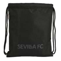 Rucksacktasche mit Bändern Sevilla Fútbol Club Teen 35 x 40 x 1 cm Schwarz