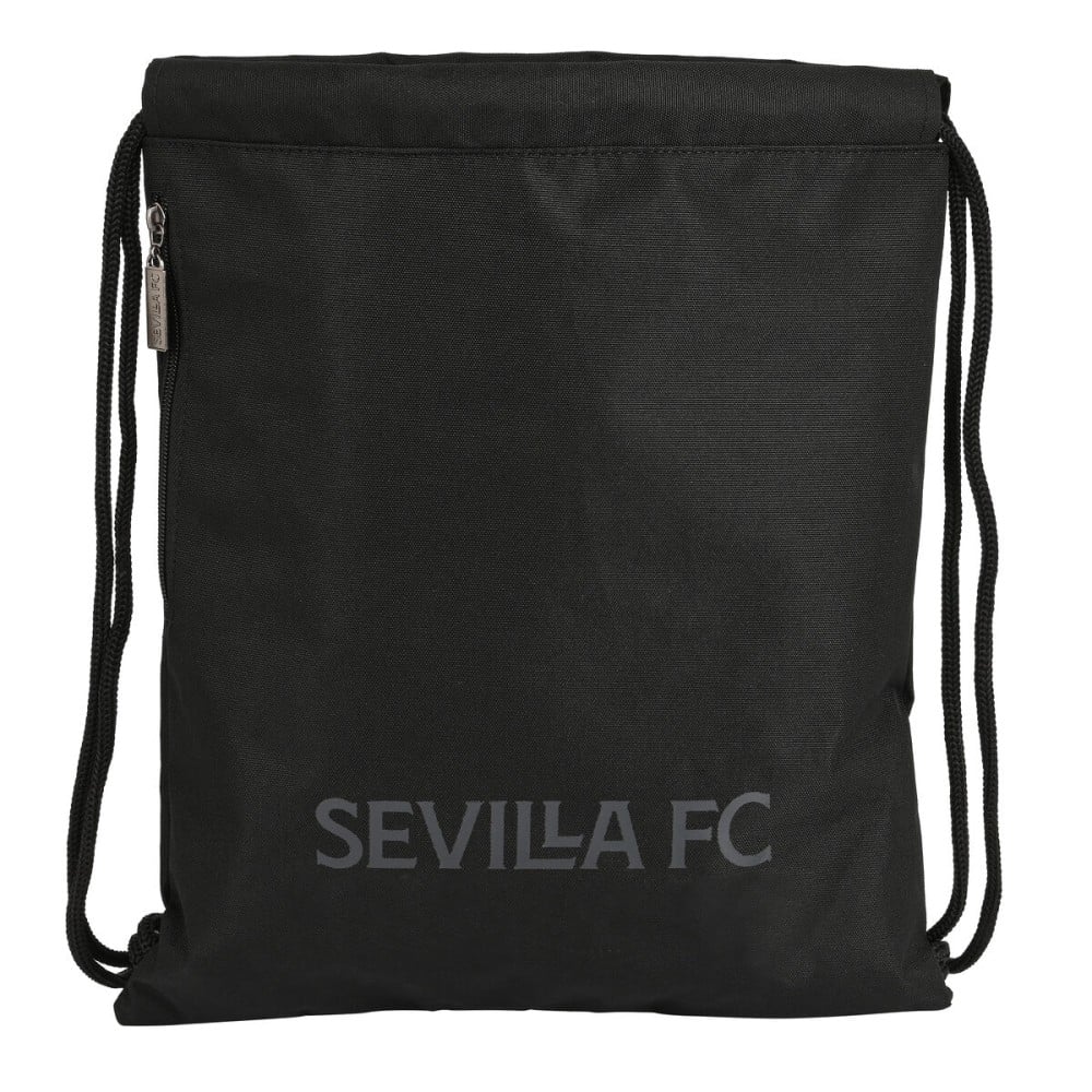 Sac à dos serré par des ficelles Sevilla Fútbol Club Teen 35 x 40 x 1 cm Noir