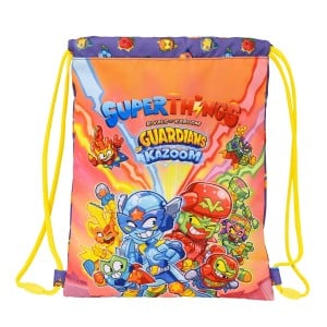 Backpack with Strings SuperThings Guardians of Kazoom Yellow Purple 26 x 34 x 1 cm