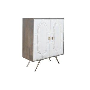 Sideboard DKD Home Decor Grey Golden White Brass Mango wood (93 x 41 x 114 cm)