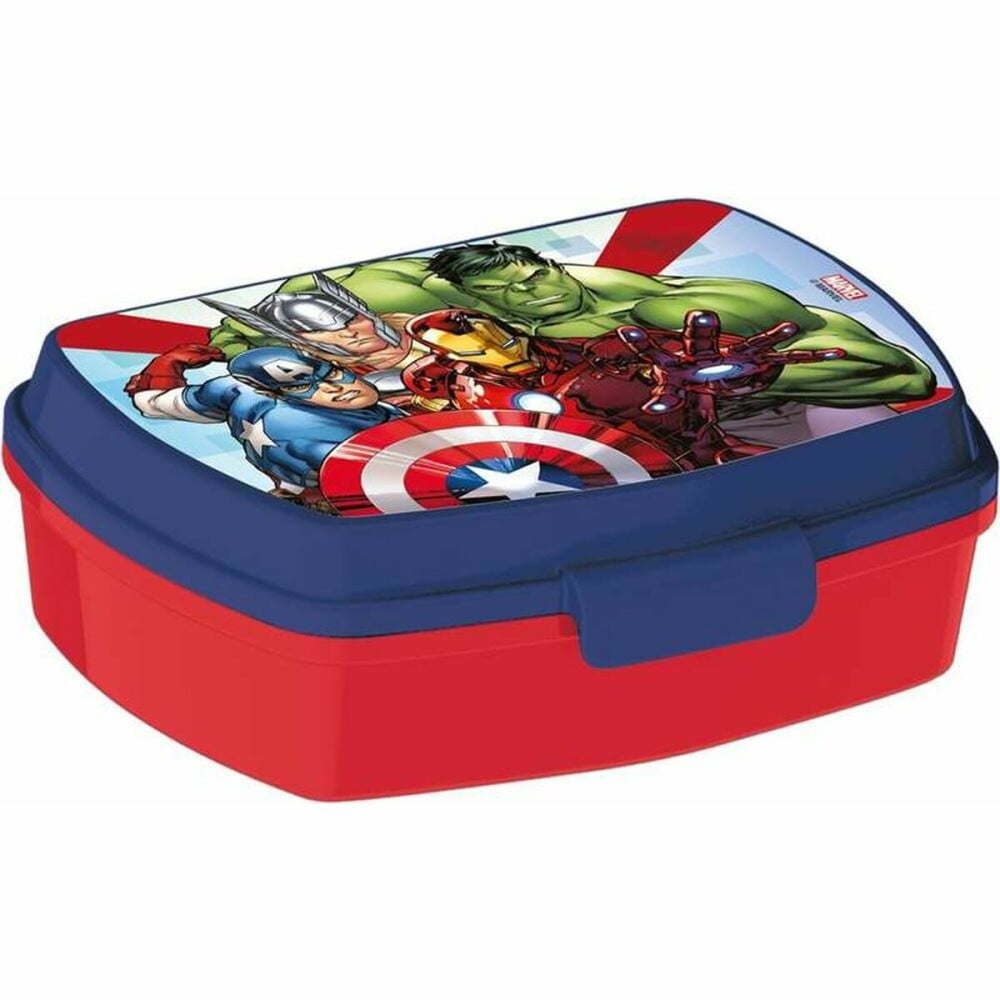 Brotdose für Sandwiches The Avengers Infinity Blau Kunststoff Rot (17 x 5.6 x 13.3 cm)