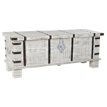 Chest DKD Home Decor Metal White Mango wood (116 x 40 x 45 cm)