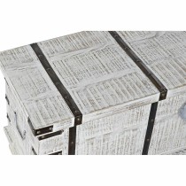 Coffre DKD Home Decor Métal Blanc Bois de manguier (116 x 40 x 45 cm)