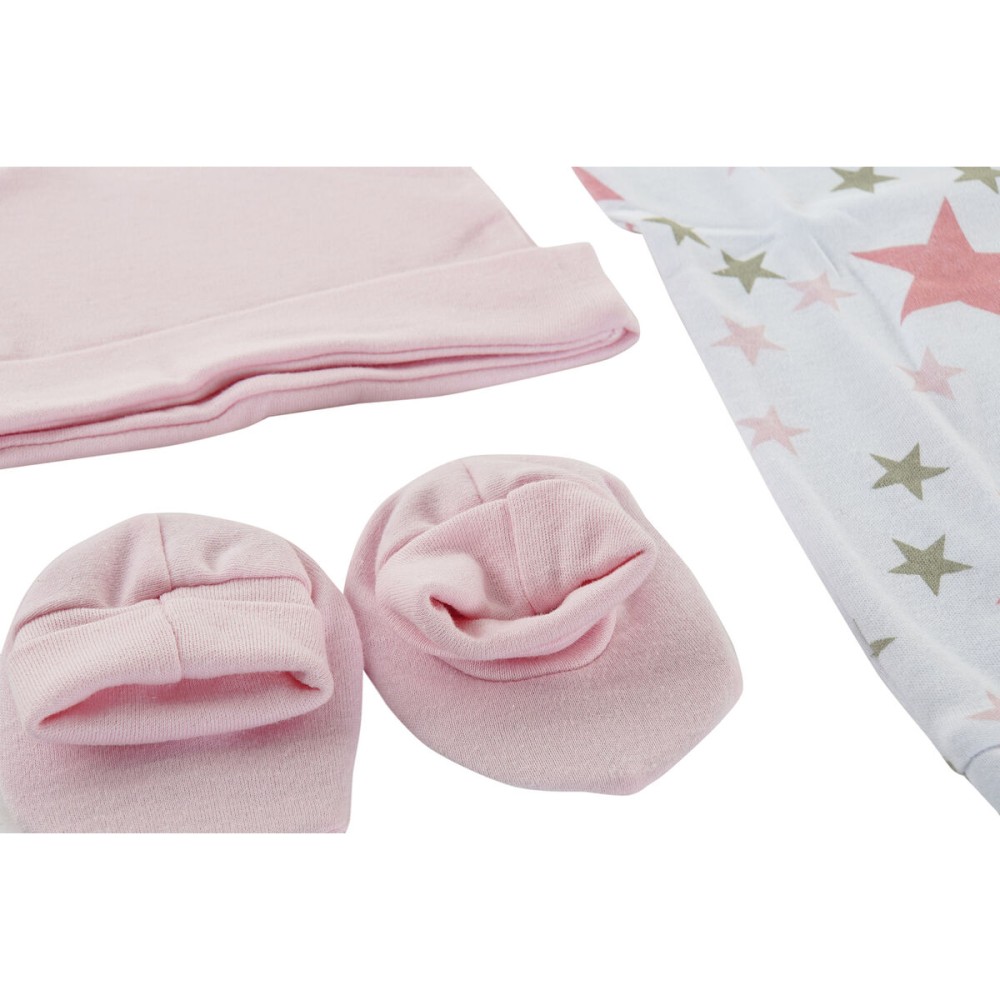 Set of clothes DKD Home Decor Blue Pink 0-6 Months Stars (7 Pieces) (2 Units)