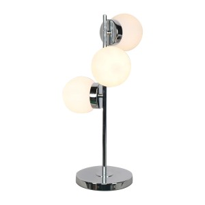 Lampe de bureau DKD Home Decor 26 x 26 x 59 cm Verre Argenté Métal Blanc 220 V 50 W 23 x 23 x 49 cm