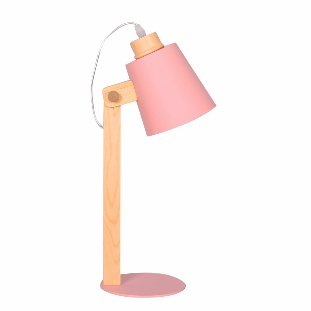 Tischlampe DKD Home Decor grün Rosa natürlich Holz Metall 50 W 220 V 18 x 20 x 45 cm 15 x 20 x 50 cm (2 Stück)