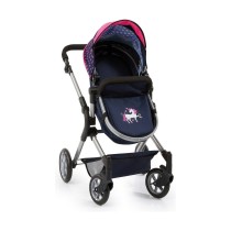 Poussette pour poupées Reig Combi Neo Pro Blue marine 63 cm