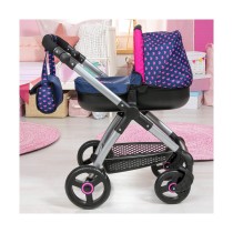 Doll Stroller Reig Stule Pram Navy Blue 63 cm