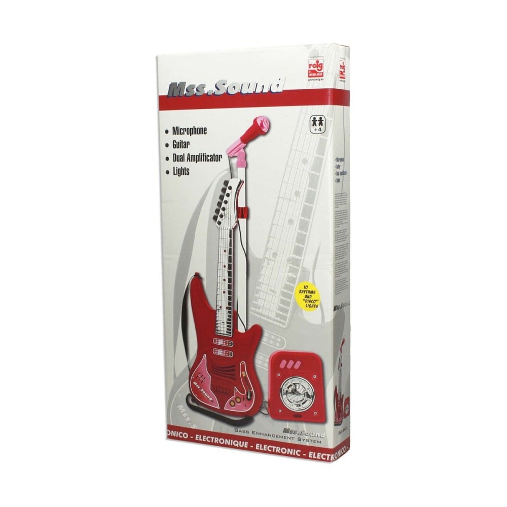 Guitare pour Enfant Reig Microphone Rouge