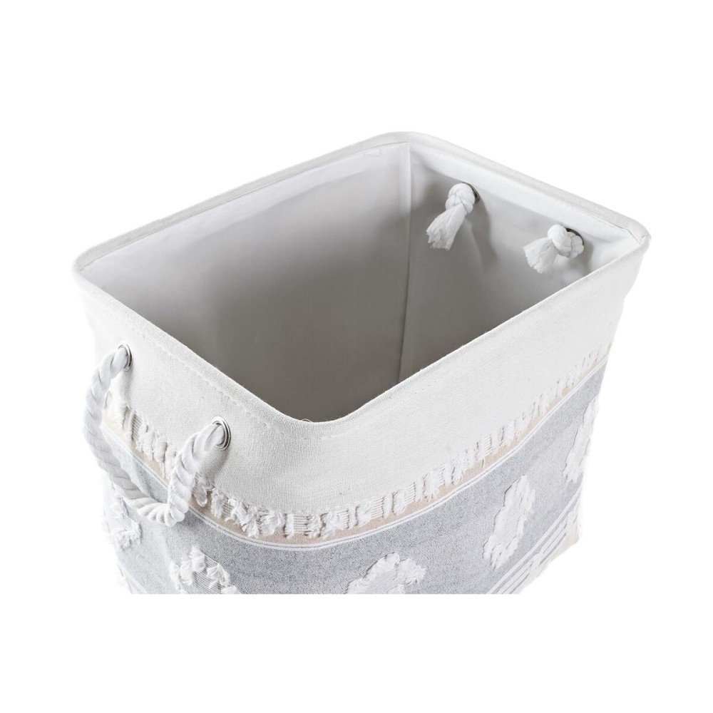 Set de basket DKD Home Decor Gris Coton (45 x 35 x 40 cm) (2 Pièces)