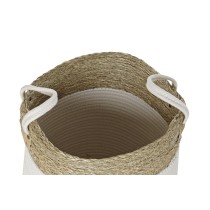 Korb-Set DKD Home Decor Weiß Baumwolle Naturfaser (41 x 41 x 52,5 cm) (7 Stücke)