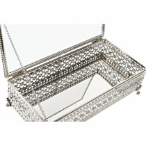 Jewelry box DKD Home Decor Crystal Silver Metal (25,5 x 12,5 x 7,5 cm)