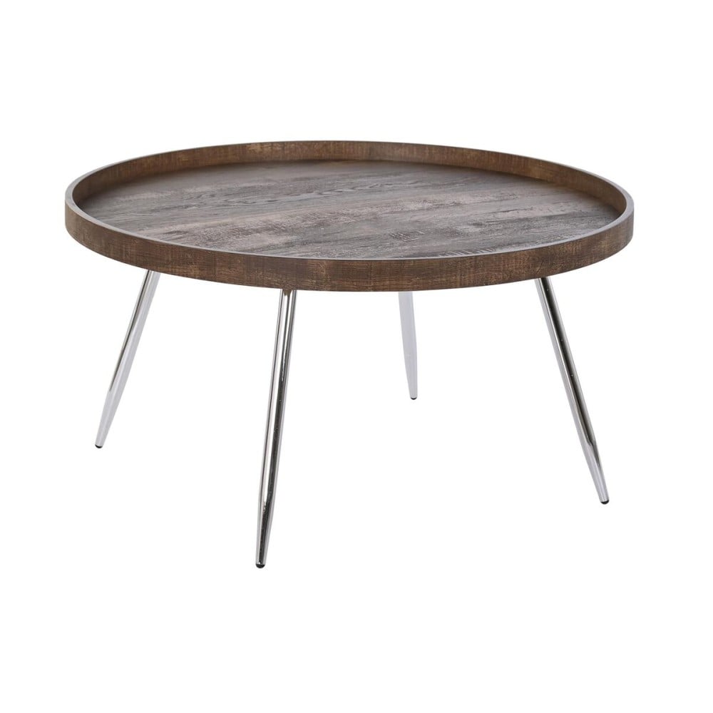 Table Basse DKD Home Decor Marron Argenté Métal Acier Bois MDF 30 x 40 cm 78 x 78 x 41,5 cm