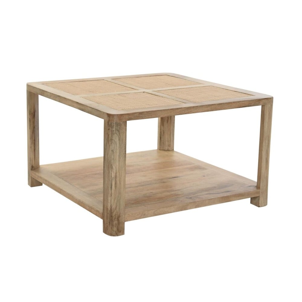 Table Basse DKD Home Decor Marron Clair Bois de manguier 76 x 76 x 45 cm