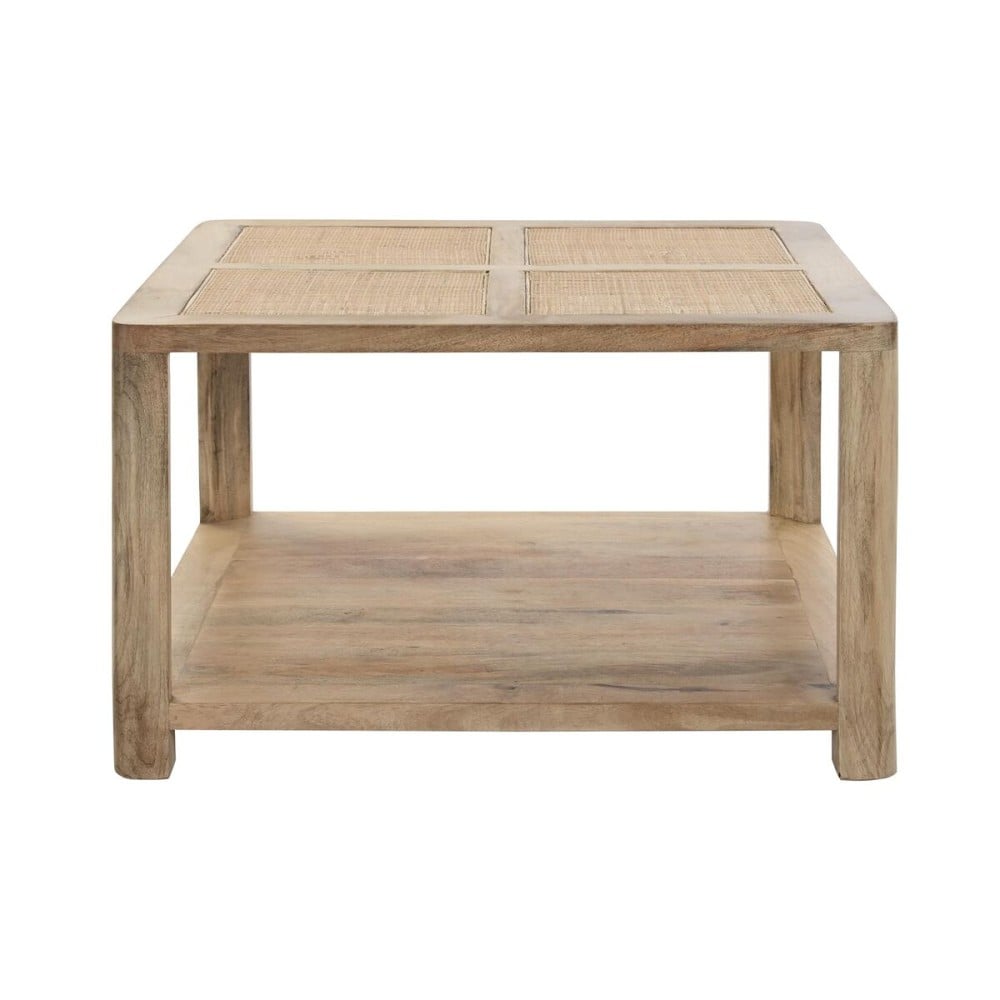 Table Basse DKD Home Decor Marron Clair Bois de manguier 76 x 76 x 45 cm