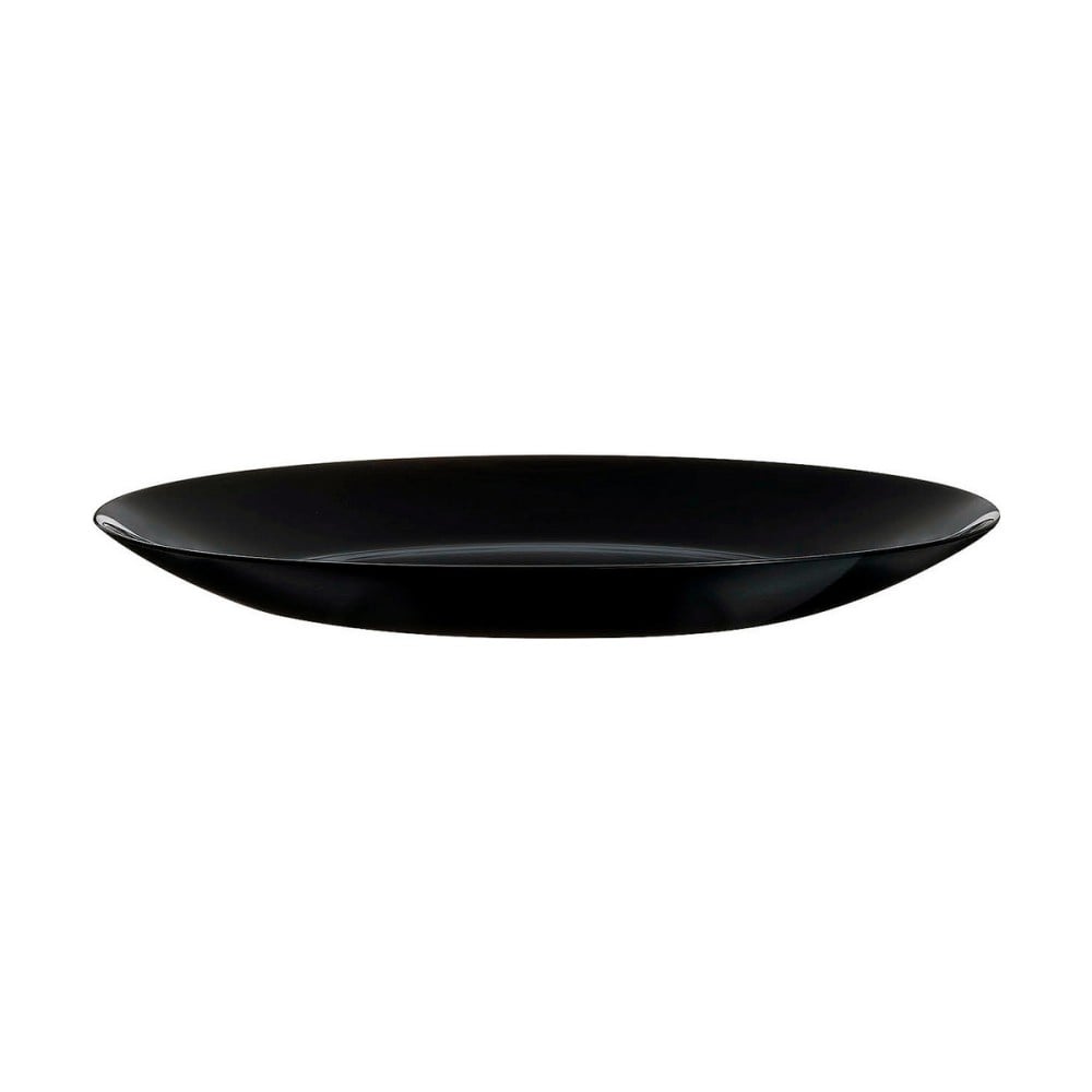 Flad plade Arcopal Schwarz Glas (Ø 25 cm)