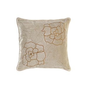 Coussin DKD Home Decor Doré 45 x 10 x 45 cm Fleurs