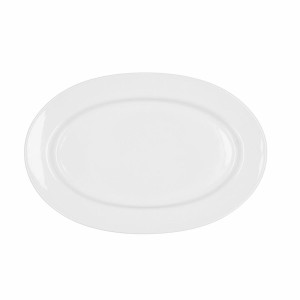 Serving Platter Bidasoa Glacial Ceramic White (32 x 22 cm) (Pack 3x)