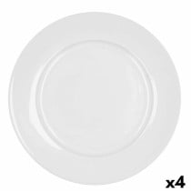 Assiette plate Bidasoa Glacial Ala Ancha Céramique Blanc Ø 30 cm (Pack 4x)