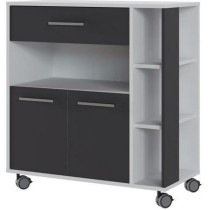 Küchenwagen Eco Trolley Melamine ABS Weiß/Grau (80 x 39 x 87 cm)