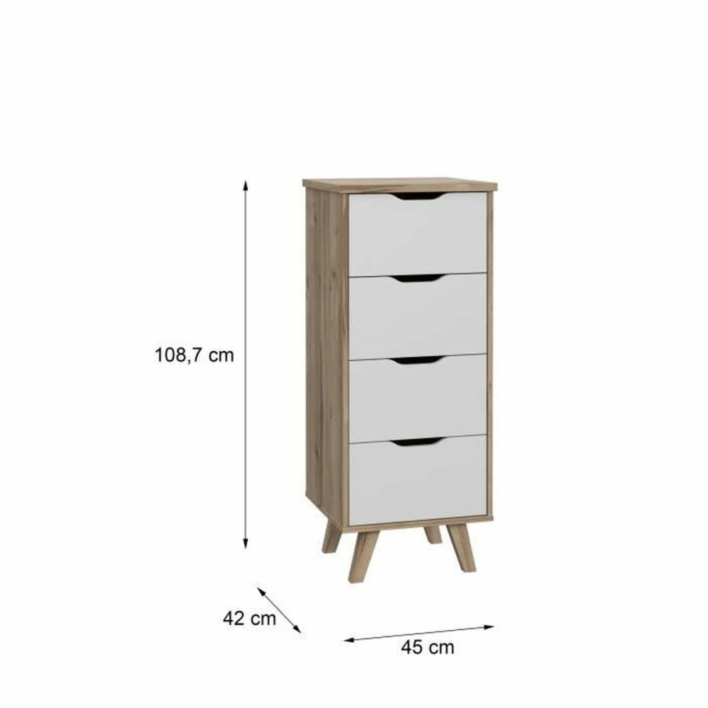 Schubladenschrank Vankka Eg 45 x 42 x 108 cm 45 x 108,7 x 42 cm