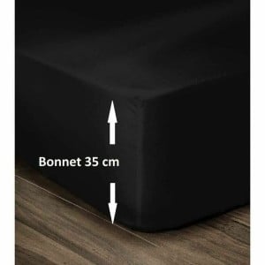 Fitted bottom sheet Lovely Home Black 180 x 200 180 x 200 cm