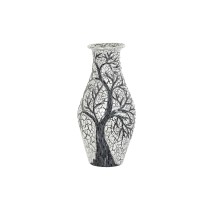 Vase DKD Home Decor Baum Weiß Schwarz Weiß/Schwarz Kristall Terrakotta 29 x 29 x 60 cm