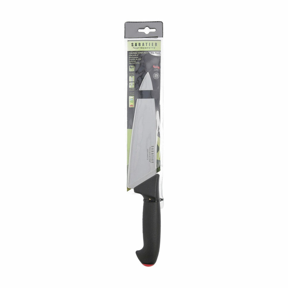 Couteau Chef Sabatier Pro Tech Acier Métal 20 cm (Pack 6x)