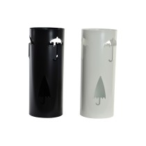 Umbrella stand DKD Home Decor 19 x 47 cm White Black Steel Umbrella 19 x 19 x 47 cm (2 Units)