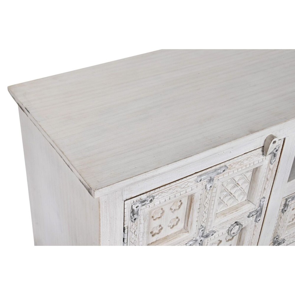 TV furniture DKD Home Decor White Wood Mango wood 151 x 40 x 60 cm