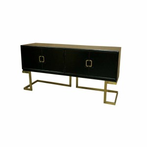 Anrichte DKD Home Decor Schwarz Gold Metall Bronze Pappel (180 x 50 x 90 cm)