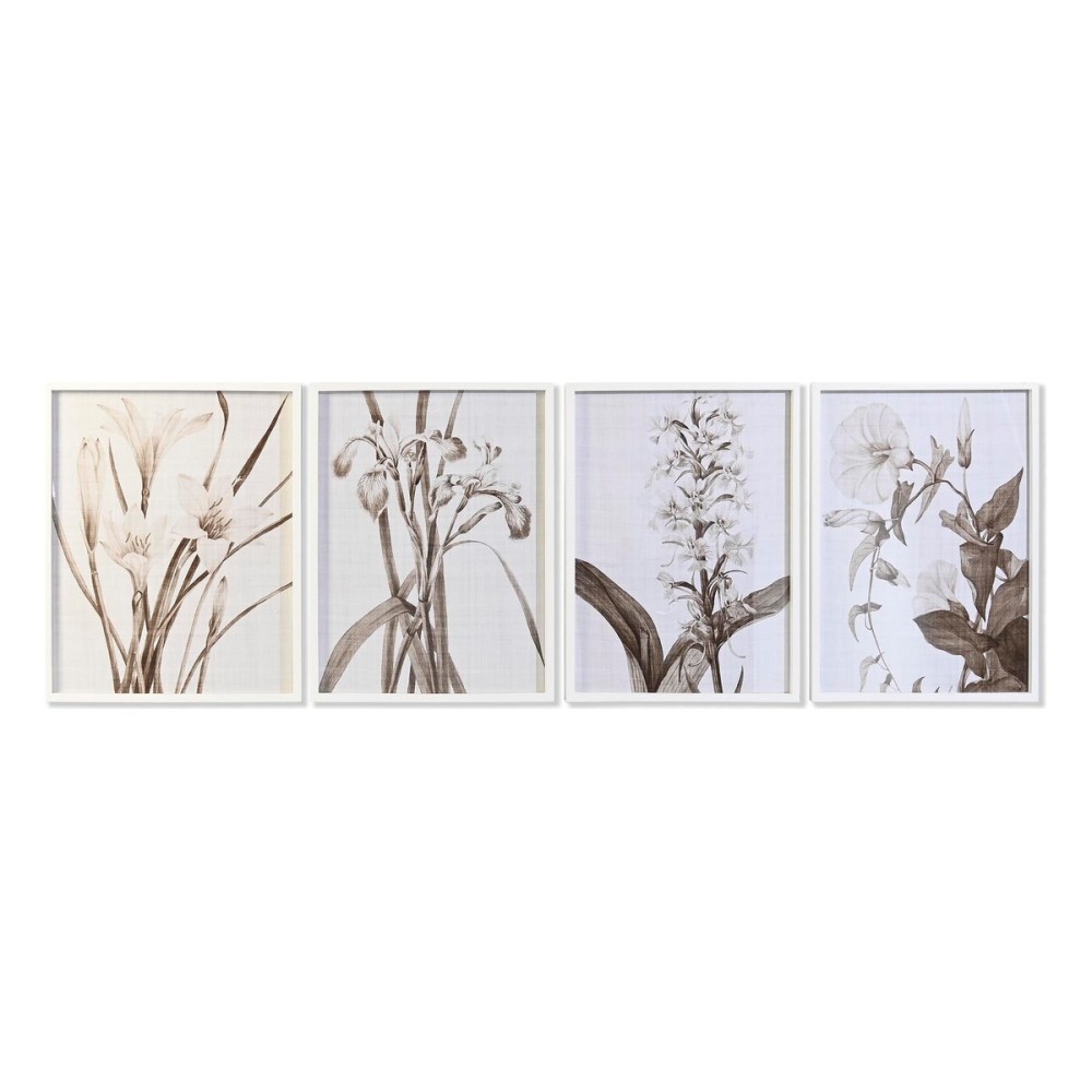 Bild DKD Home Decor Kristall Birke 55 x 70 x 2,5 cm 55 x 2,5 x 70 cm Blomster (4 Stücke)