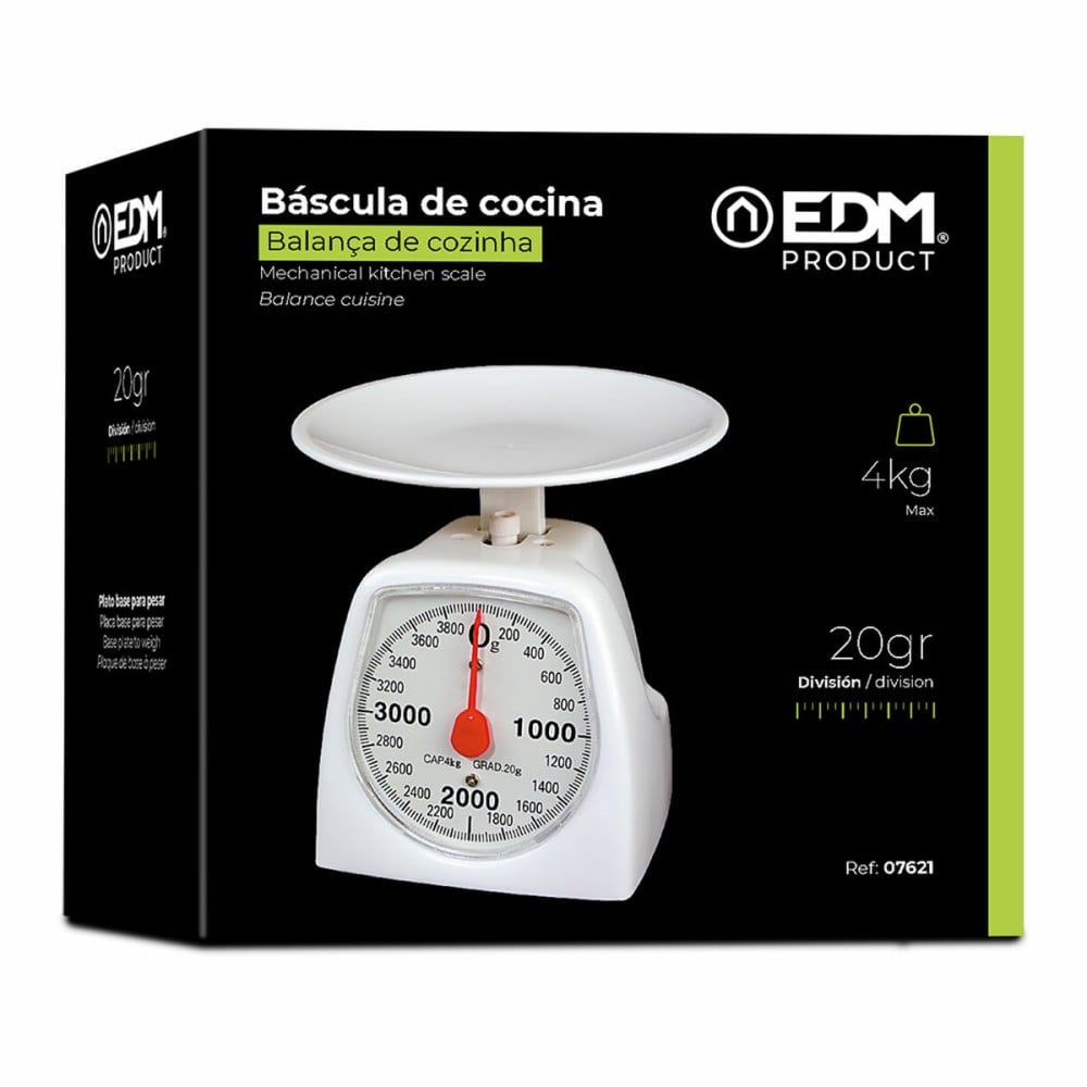 bascule de cuisine rétro EDM 07621 Blanc 4 Kg