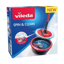 Mop with Bucket Vileda Spin & Clean Plaque Tournante polypropylène