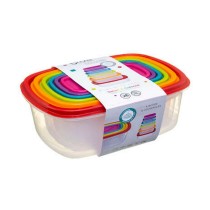 Set of 6 lunch boxes 5five Simply Smart polypropylene 300 ml 225 ml 175 ml 12,5 ml 0,3 g 245 ml Multicolour Rectangular