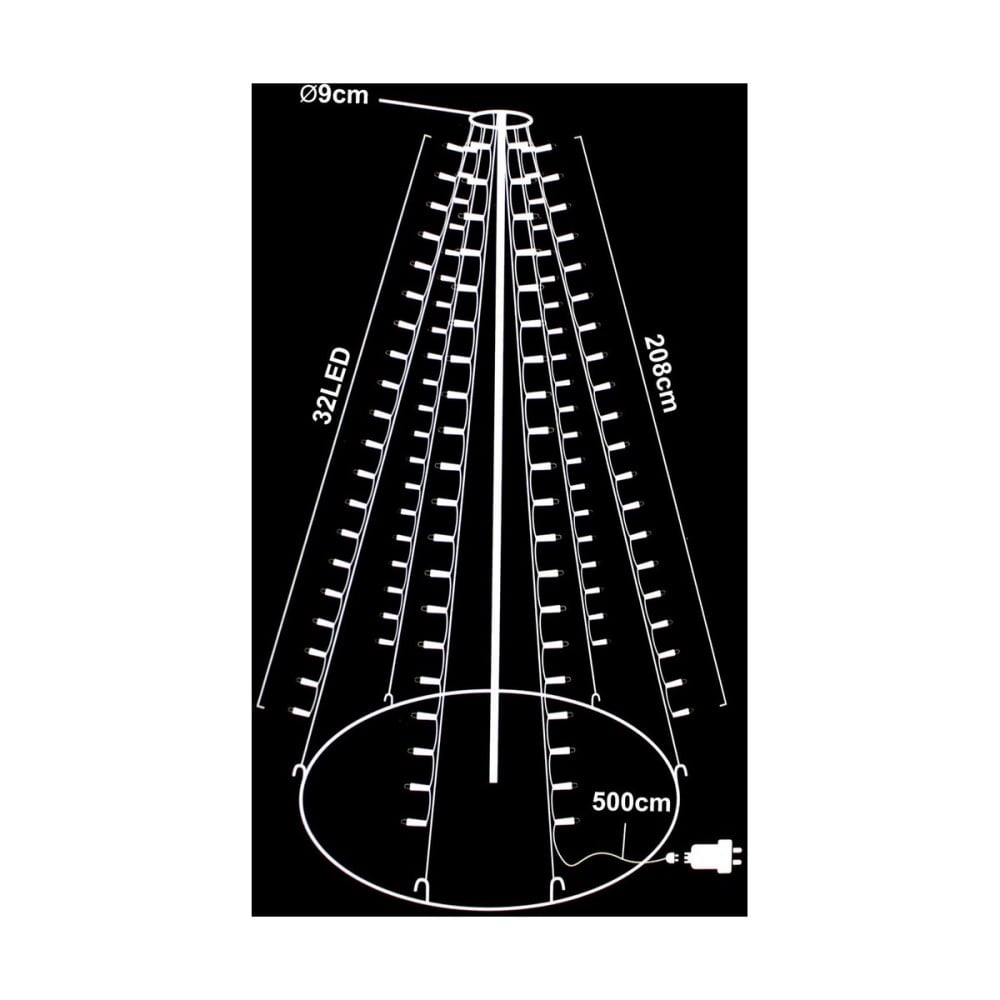 LED-Lichterkette Weiß (2 m)