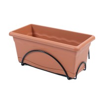 Planter with Dish Plastiken Terracotta polypropylene 60 x 24 cm