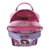 Rucksack Gorjuss Cheshire cat Rosa Lila (27 x 10 x 37 cm)